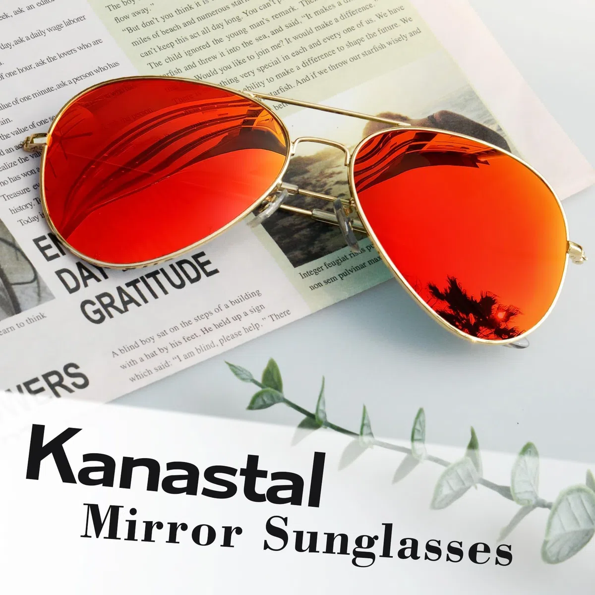 KANASTAL Groß Polarisiert Sonnenbrille Herren und Damen Verspiegelt Sonnenbrillen mit Premium Metallrahmen UV400 Schutz für Fahren Wandern Golf Fischen Outdoorsport