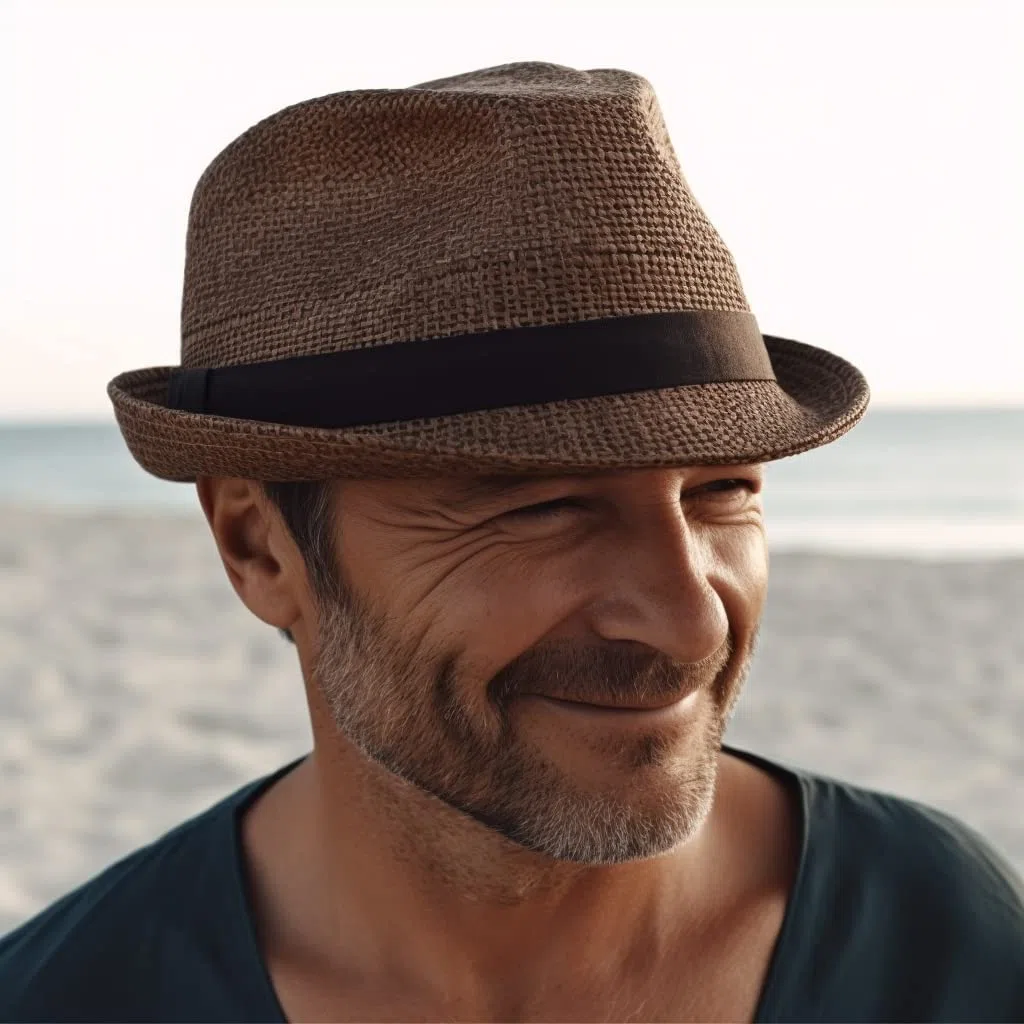 Strohhut, Fedora für Herren, Damen, Kinder, Trilby-Design, Sonnenschutz