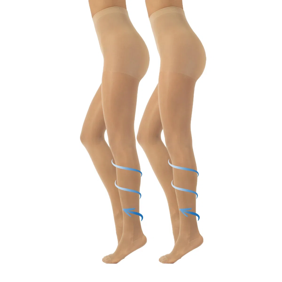 CALZITALY Stützstrumpfhose mit starker Kompression 10 mm/Hg, Feine Kompressionsstrumpfhosen Damen, S, M, L, XL, XXL, 3XL, 4XL, 70 DEN, Made in Italy