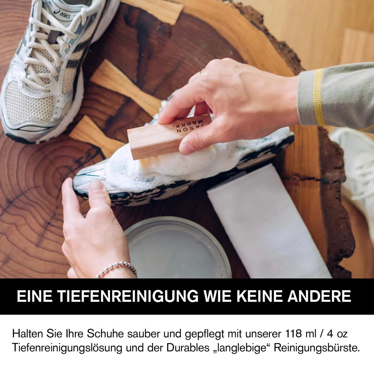 Jason Markk Tiefenreiniger für die Reinigung von Schuhen und Entfernt Schmutz und Flecken