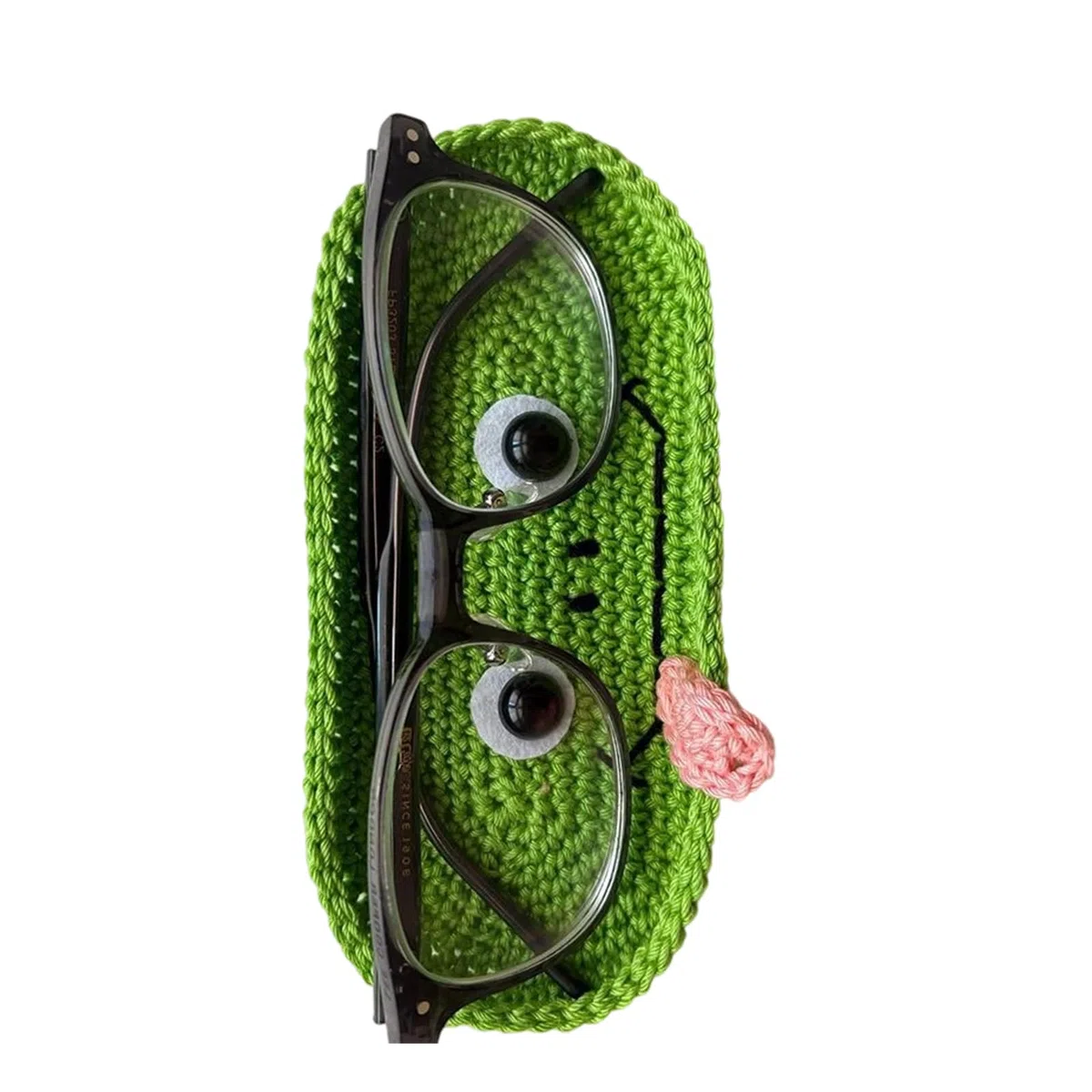 Handgemachter gehäkelter Brillenhalter mit süßem Tiermotiv, Brillenschutz-Aufbewahrungstablett für den Schreibtisch zu Hause, Brillen-Organizer, Geschenk