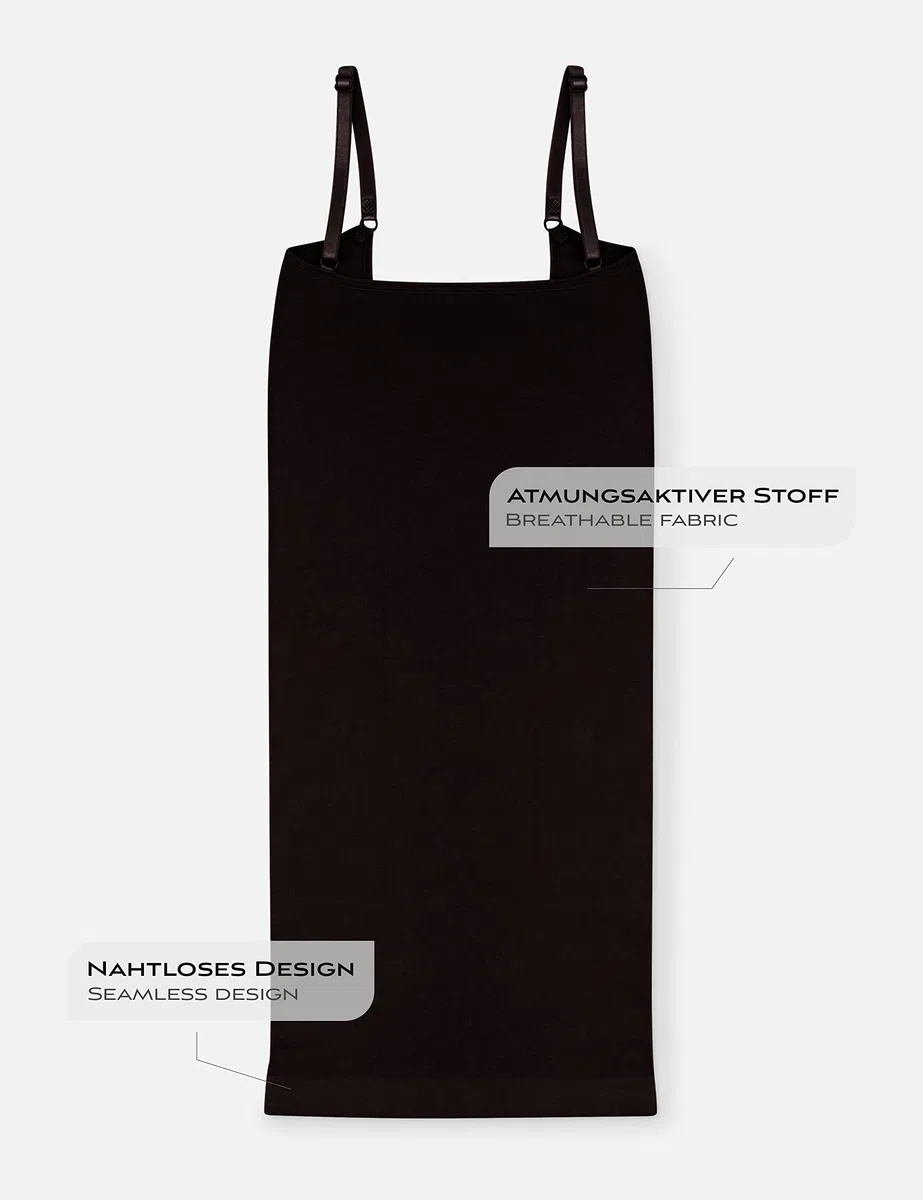 Damen Shapewear Unterkleid Figurformend Miederkleid Verstellbare Träger Bauch-Weg Brustfrei