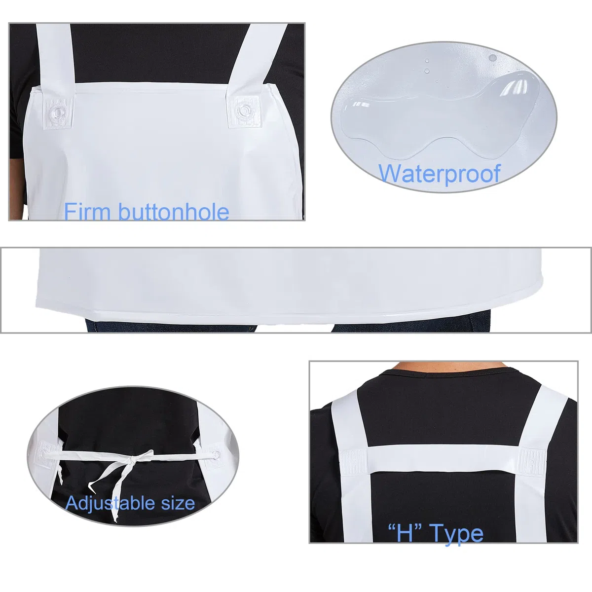 Nanxson Unisex wasserdicht Gummischürzen Arbeitsschürze Fleischerschürze Metzgerschürze für Industrie, Metzgerei, Reinigung