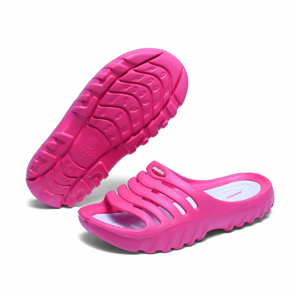 JOMIX Kleinkinder Schlappen Jungen und Mädchen Lustige Sommer Sandalen Zeichentrick Patch Badelatschen Badeschlappen Schwimmbad Meer Strand
