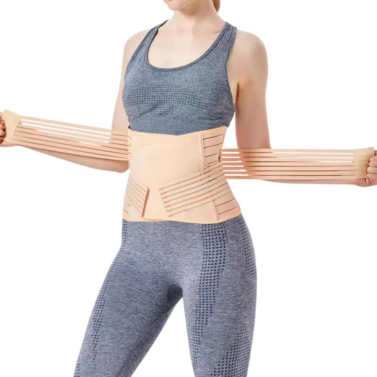 INNObeta Rückbildungsgürtel Nach Geburt, Postpartum Gürtel für Damen, Bauchgurt Nach op, Kaiserschnitt, Schwangerschaft, Bauchgurt mit Rückenunterstützung für damen (Hautfarbe S)