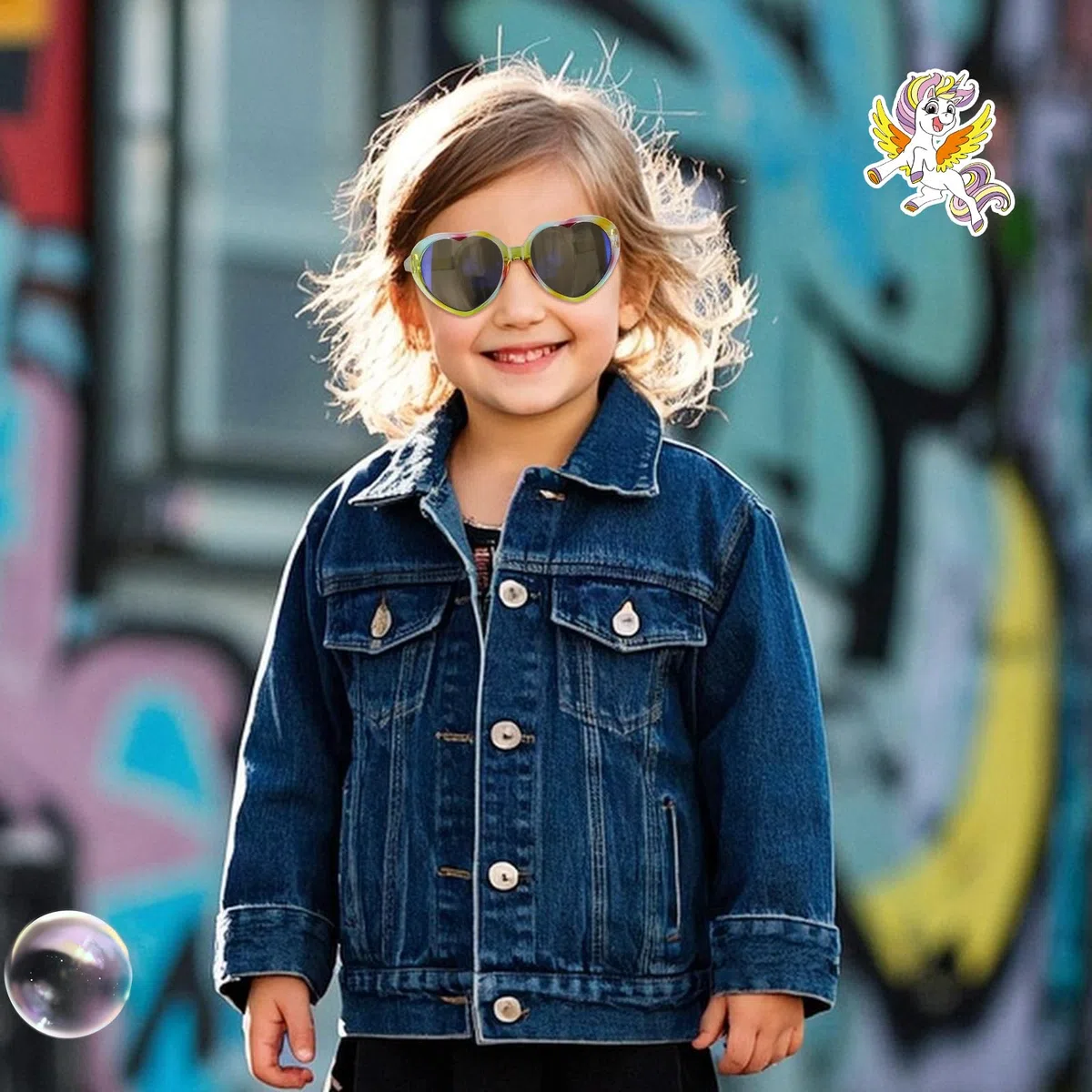 Brillenetui Kinder mit Sonnenbrille Mädchen, Plüsch Einhorn Sonnenbrillenetui mit Griffen Brillenhülle, Regenbogen UV-Schut Sonnenbrille Partybrillen Sonnenbrille für Kinder Mädchen Junge