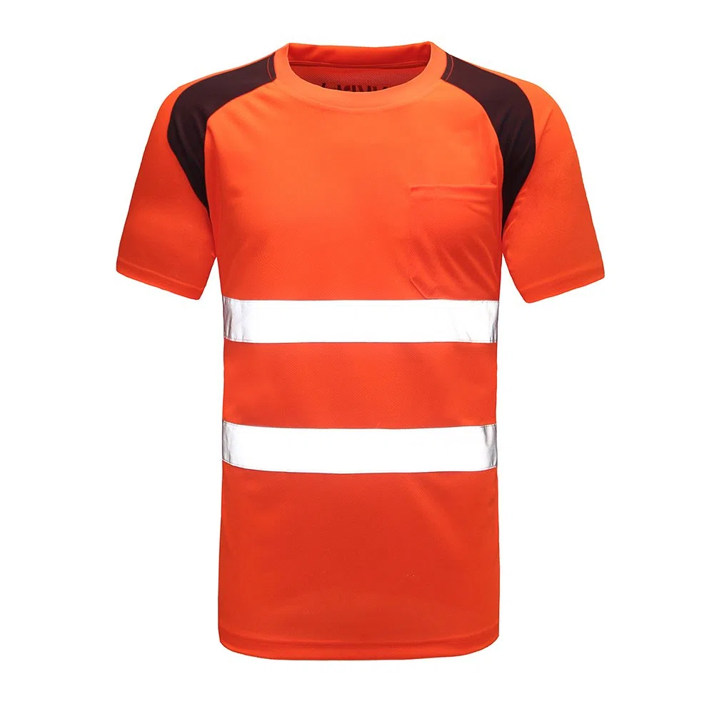 AYKRM Warnschutz T-Shirt Kurzarm Arbeitsshirt Kurzarmshirt Warnshirt Arbeitshemd Warnschutz t Shirt Herren