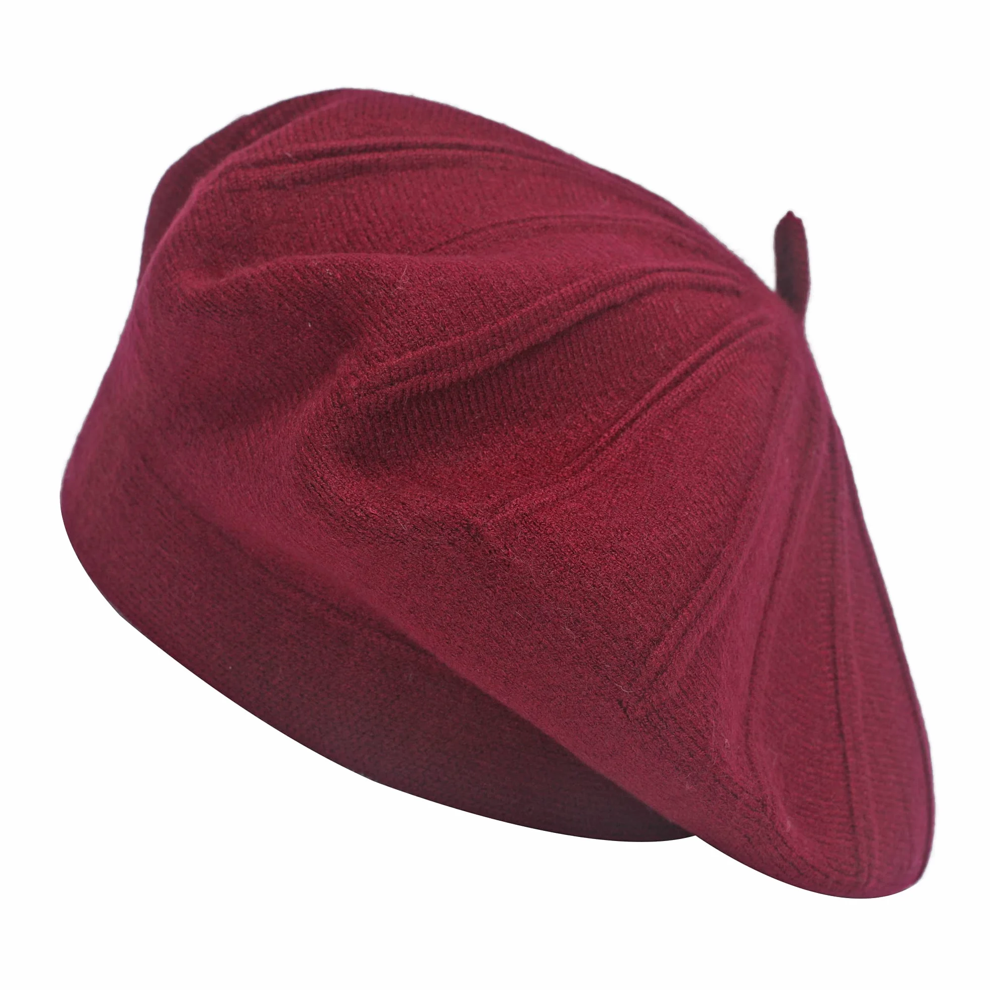ZLYC Französische Baskenmütze, wendbar, einfarbig, Kaschmir, warme Mütze für Damen und Mädchen
