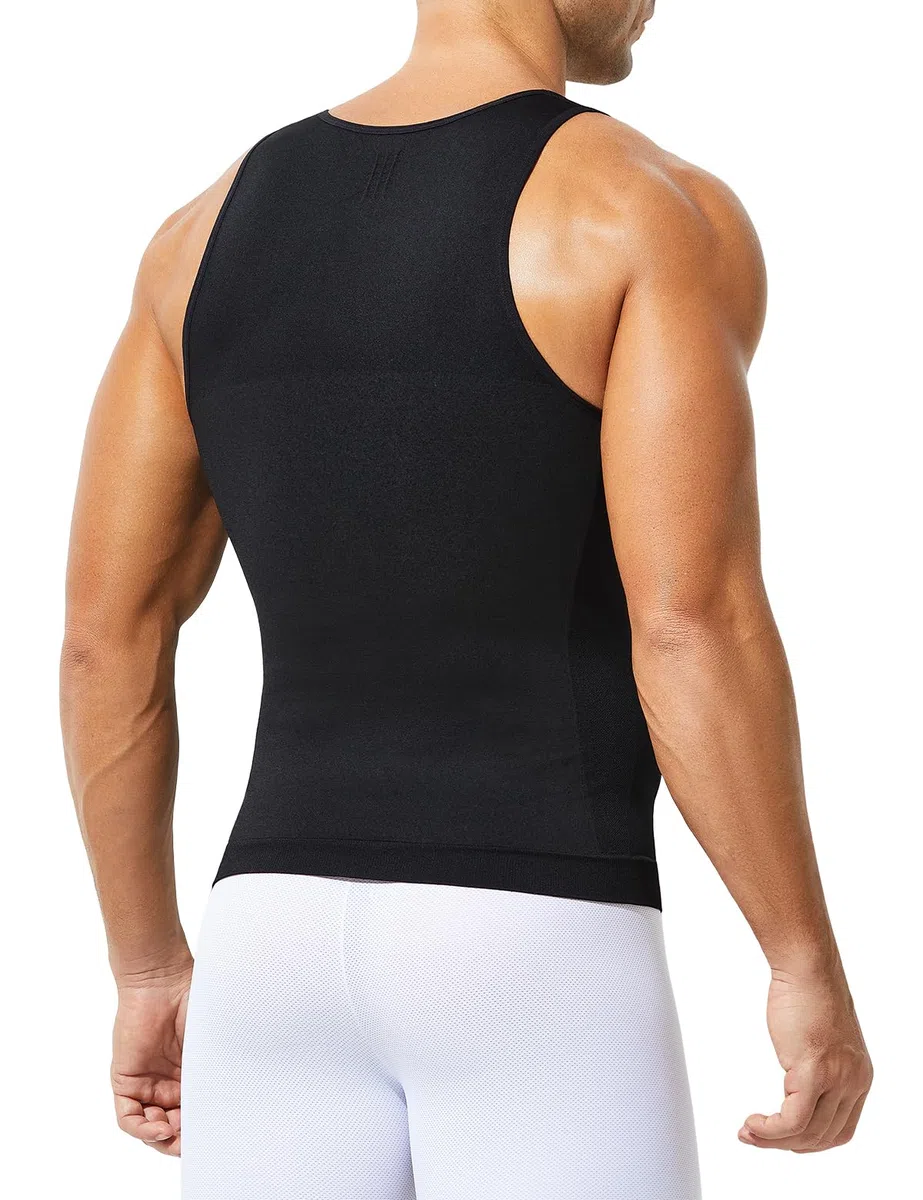 Arjen Kroos Kompressionsshirt Herren Bauchweg Unterhemd, Shapewear Herren ÄRmellos Tank Top Body Shaper