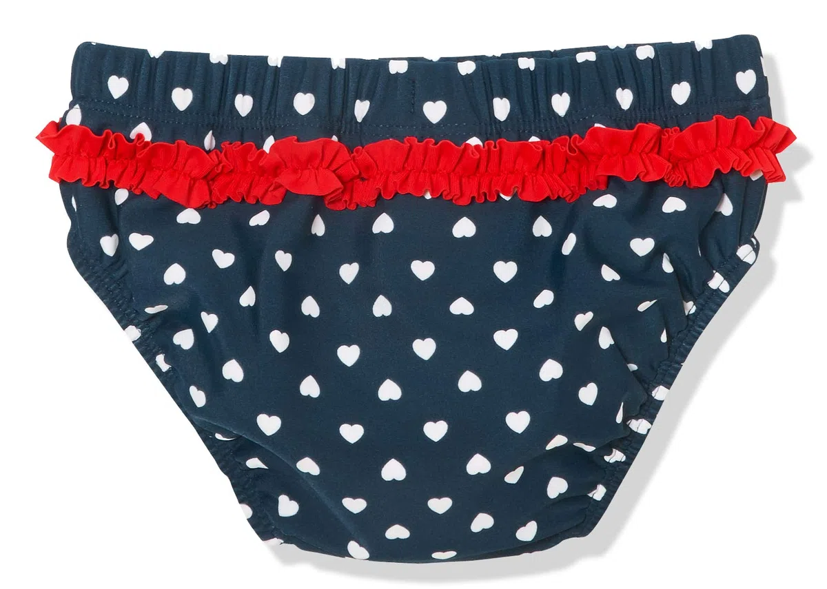 Playshoes UV-Schutz Windelhose Unisex Kinder Badehose Schwimmhose Badebekleidung, Herzen, 62/68