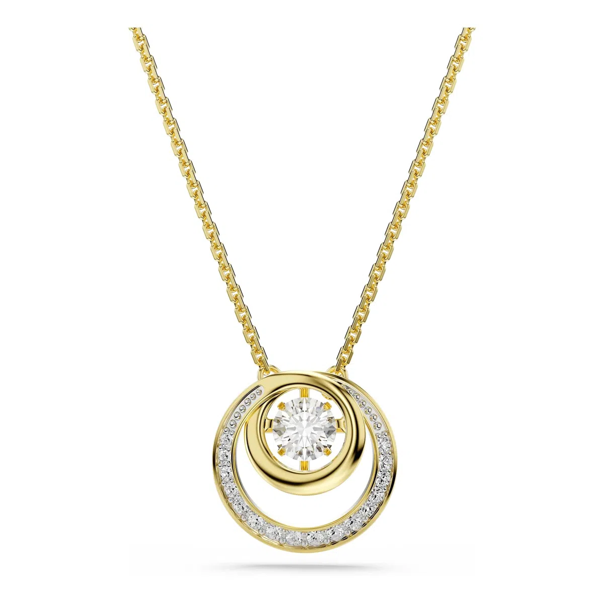 Swarovski Hyperbola Kollektion Rundschliff Weiß Goldfarben beschichtet