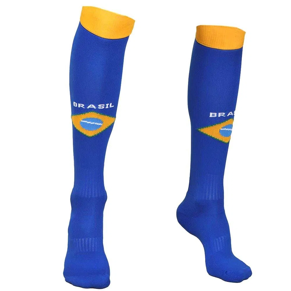 Brasilien Fußballsocken Zuhause - Kinder und Erwachsene - Jungen - Sportsachen - Geschenk - Sport t shirt - Sportbekleidung - Größe 26-30 XXS