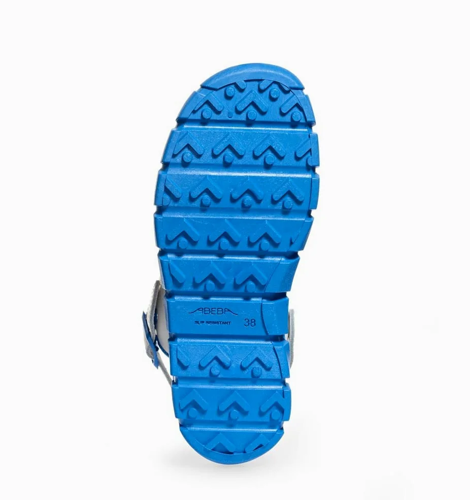 ABEBA 37312 ESD Arbeitsschuhe Dynamic Clogs weiß blau mit ESD-Kennzeichnung in Größe 42, 37312-42