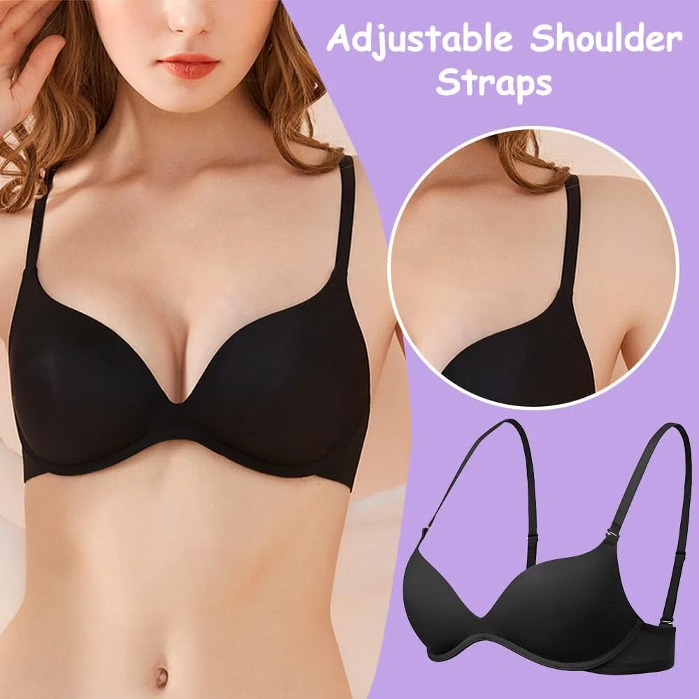 Teenager Mädchen BH Bralette Ohne Bügel Basic Nahtlos Unterwäsche T-Shirt-BHS für 12-18 Jahre Kinder und Damen - 3 Pack