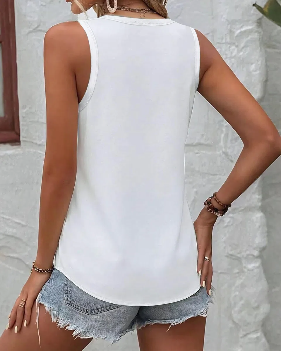 SENBATU Tank Top Damen Sommer 2026 V-Ausschnitt Casual Top Damen Sexy Ãrmellose Elegante Oberteile Damens