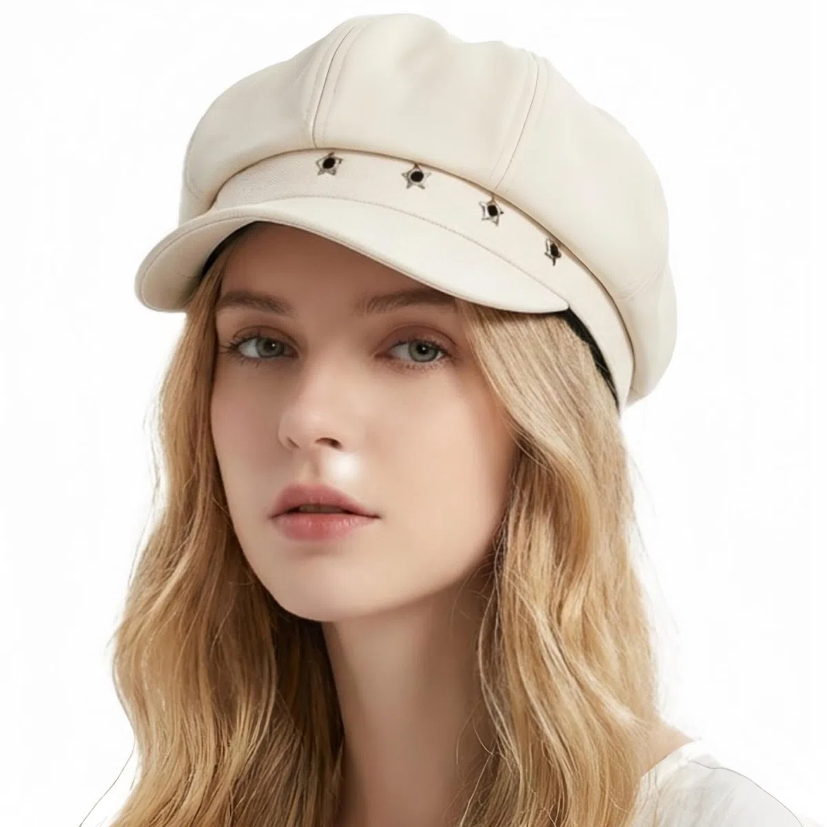Newsboy Cap für Damen, klassisch, französisch, achteckig, Bäckerhut für Damen, Cabbie-Kappe für Herbst und Frühling
