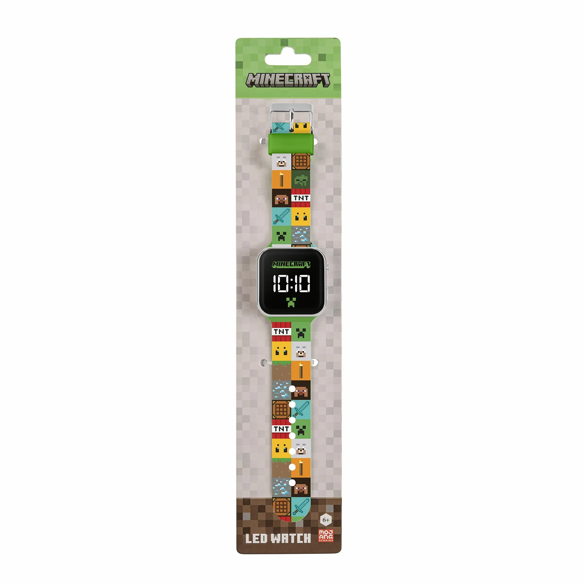 Minecraft Kinder-Armbanduhr MIN4272, LED, digital, bunt, Mehrfarbig, Silikonarmband, Mehrfarbig, Armband