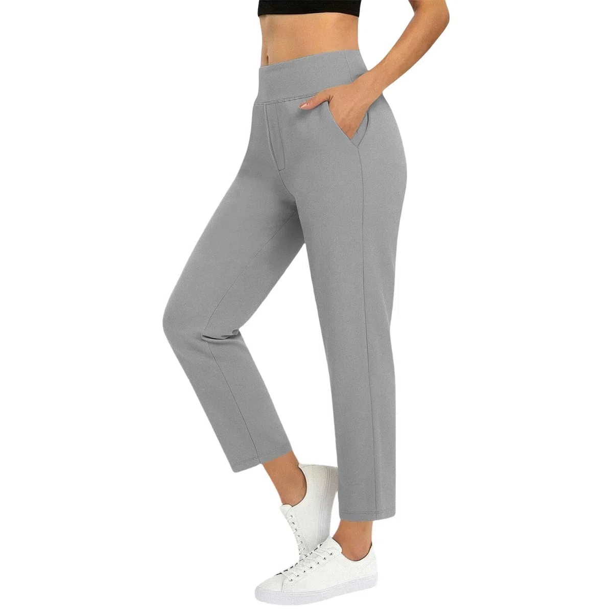 Chino Hose Damen Stretch 7/8 Golfhose Jogginghose Sommer Lässig Golf Hosen Sporthose Lang Freizeithose Sport Trainingshose Leichte Business Anzughose Laufhose Atmungsaktive Yoga Hose