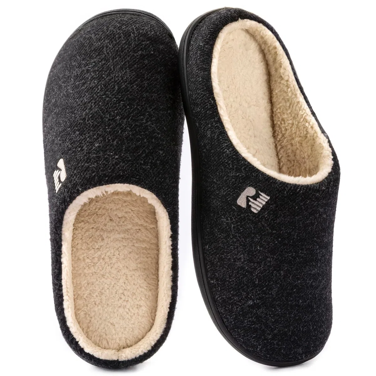 RockDove Herren Hausschuhe mit Sherpa-Futter und Memory-Schaum