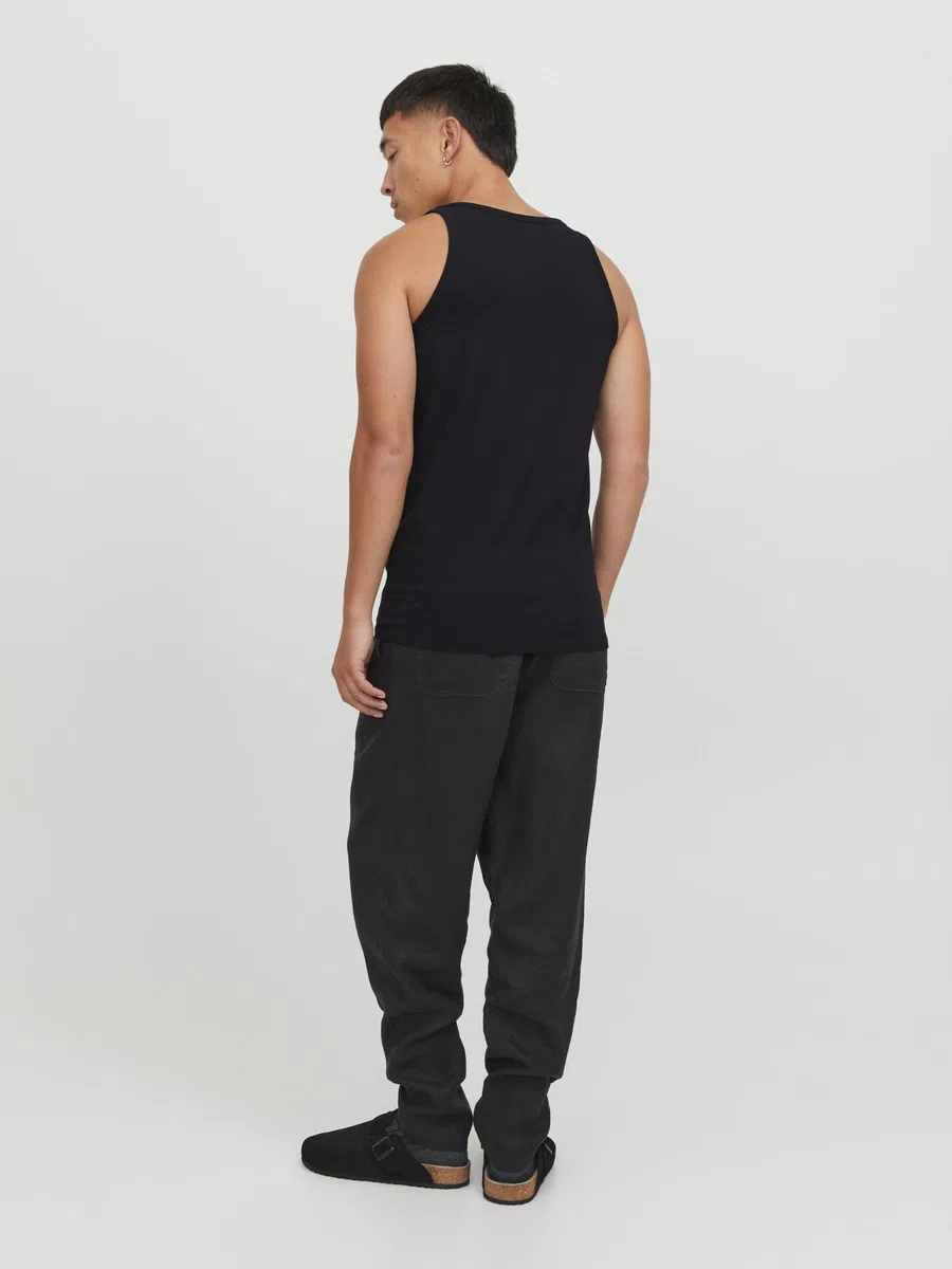 JACK & JONES Male Tanktop 2er-Pack Einfarbig Tanktop