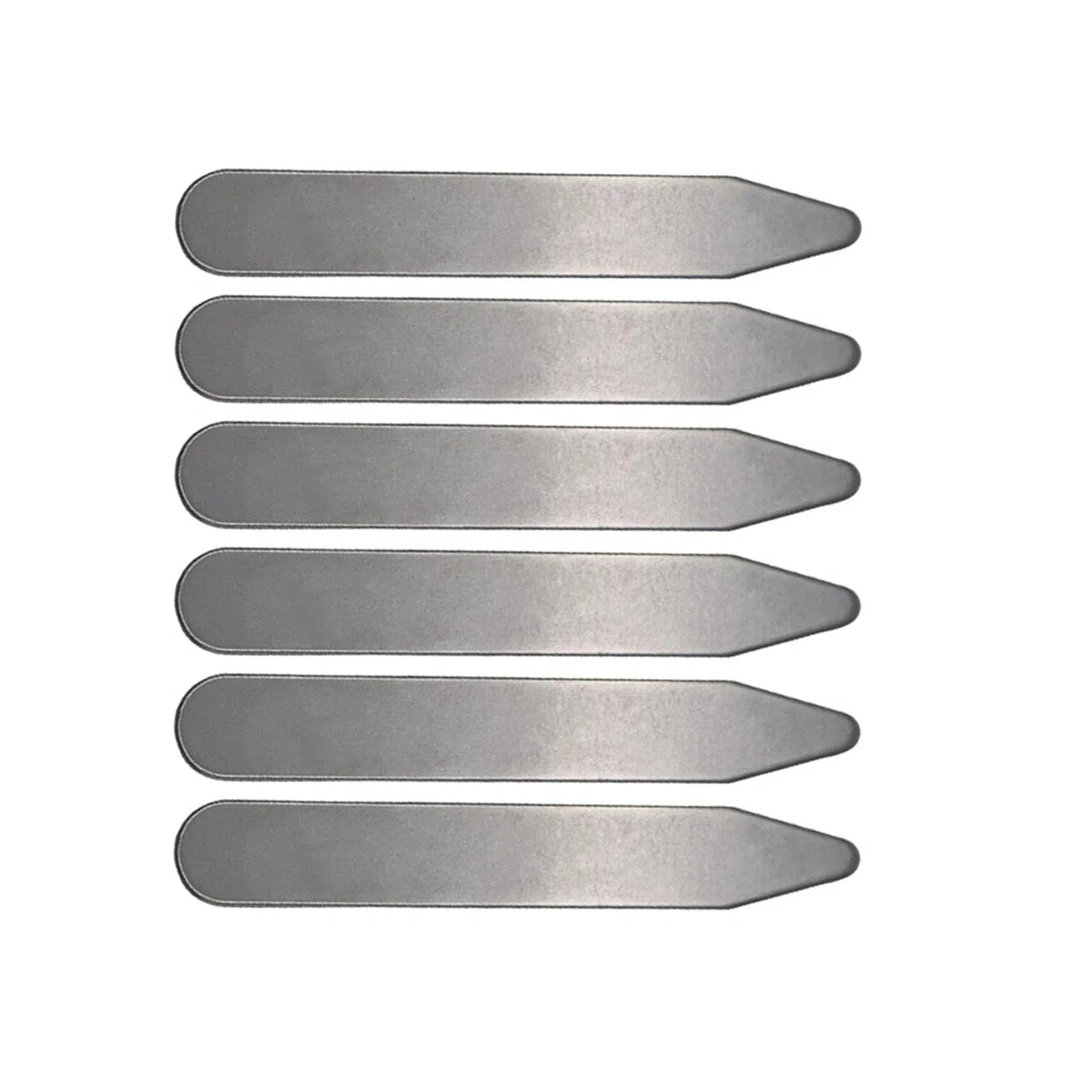 6 Stück Kragenstäbchen Hemdkragen Verstärker Metall Edelstahl Magnetisch Stabil Abgerundet für Anzugträger Offizielle Termine, 70 mm x 10 mm x 0,8 mm