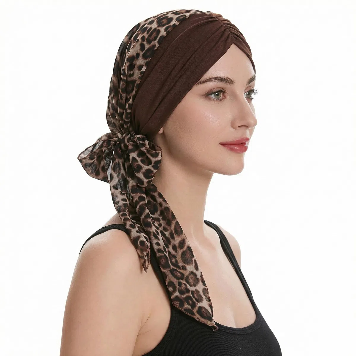 ZLYC Damen Sommer Kopftücher Bedruckt Turban Kopfbedeckung