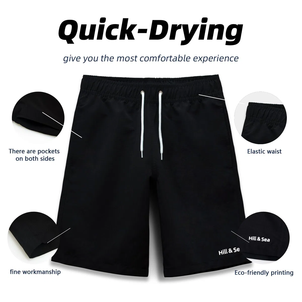 MEILONGER Badehose Jungen 2 in 1 Badeshorts Kinder Schnelltrocknend Boardshorts Bademode Schwimmhosen mit Kompression Innenhose Verstellbare Tunnelzug