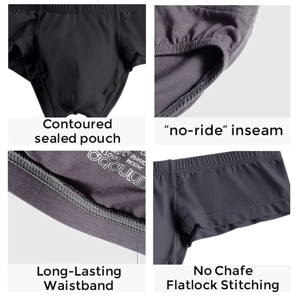 PHOLEEY Unterhosen Männer Slip Unterwäsche Herren Micro Modal Slips Niedrige Taille Weiche Atmungsaktive 3er-Pack