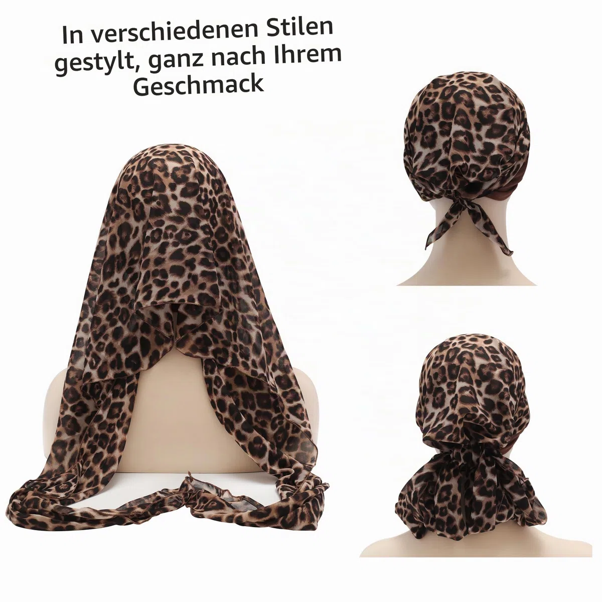 ZLYC Damen Sommer Kopftücher Bedruckt Turban Kopfbedeckung