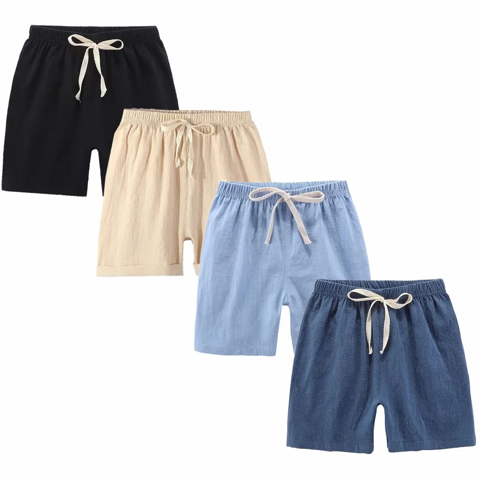FedMois 4er Pack Kinder Jungen Shorts Baumwolle