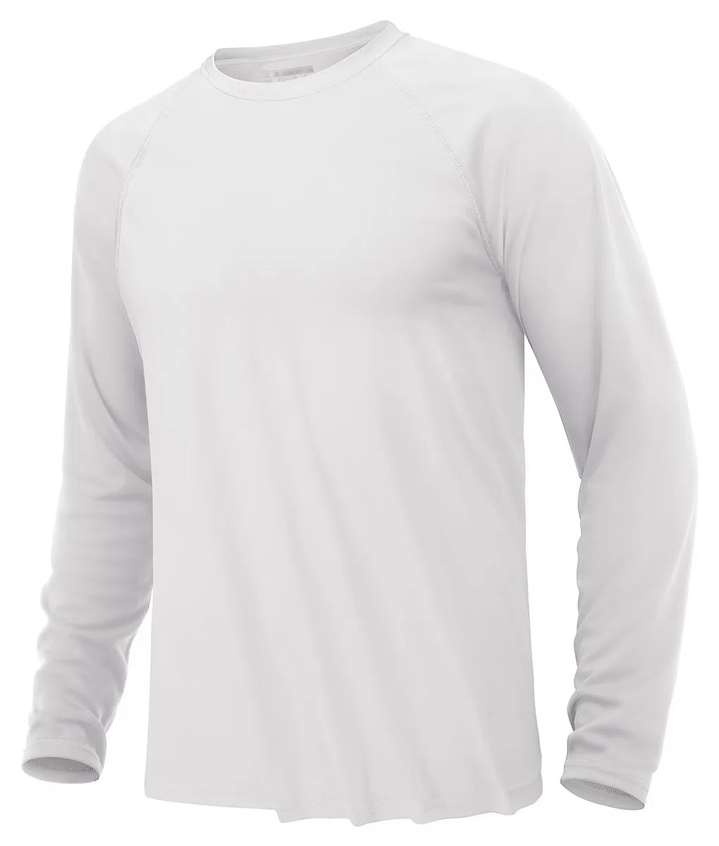 KEFITEVD T-Shirt Herren Langarm UV Schutz UPF 50+ Leicht Schnelltrocknend Funktionsshirt Sommer Surf Shirt Longsleeve Outdoor Shirt Laufshirt