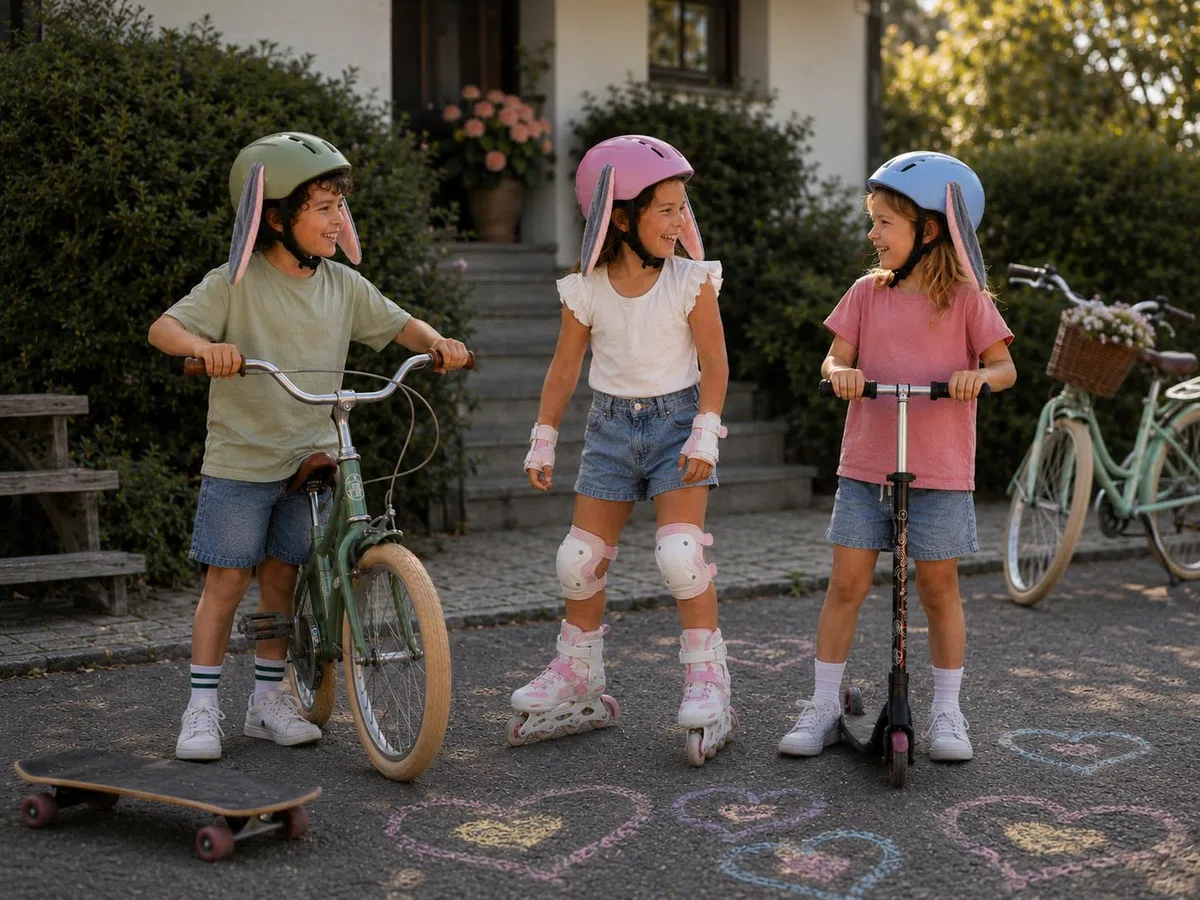 Karotti der freche Hase. Verwandle jeden Helm in einen lustigen Hasen – Helmohren für Fahrrad, Roller, Inliner, Skateboard & Skihelm. Ideale Geschenkidee für jedes Alter.