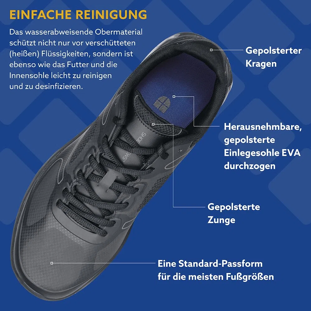 Shoes for Crews Damen-Arbeits-Sneaker mit rutschhemmender Sohle – Bequem, atmungsaktiv, wasserabweisend, ideal für Gastronomie Küchen, für Kellner und Koch, Einzelhandel und mehr – Revolution II