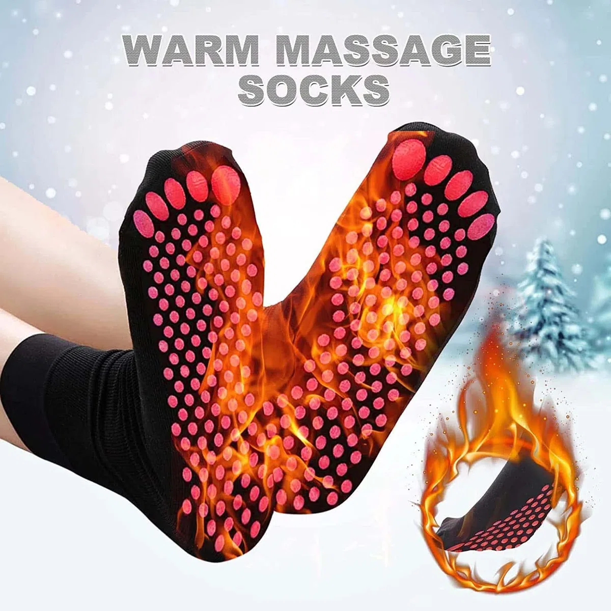 BOBT AFIZ Turmalin Lymphvity Abnehmen Gesundheitssocken, 9pair Tourmaline Slimming Health Sock, Self-Heating Socks, Warm Tourmaline Magnetic Socks, Sports Foot Massage, Sneaker Socks, Self-Heating